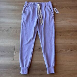 LABEL NWT Go-To Joggers Lavender Small Cotton Slim Fit Sweatpants Purple